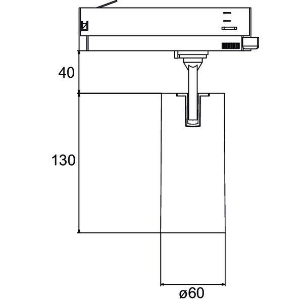 Brumberg 88713173 88713173 Hochvolt-Schienensystem-Leuchte ohne LED Weiß