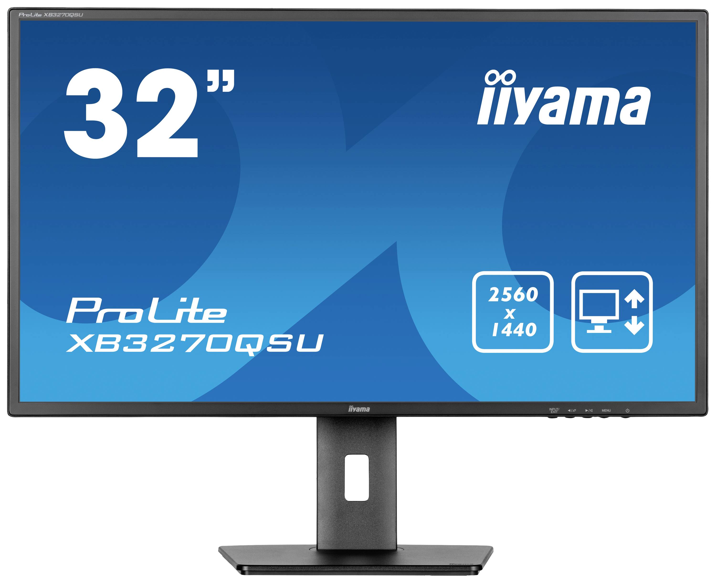 Iiyama ProLite XB3270QSU-B1 LED-Monitor EEK E (A - G) 80 cm (31.5 Zoll) 2560 x 1440 Pixel 16:9 3 ms HDMI®, DisplayPort, Kopfhörer (3.5 mm Klinke)