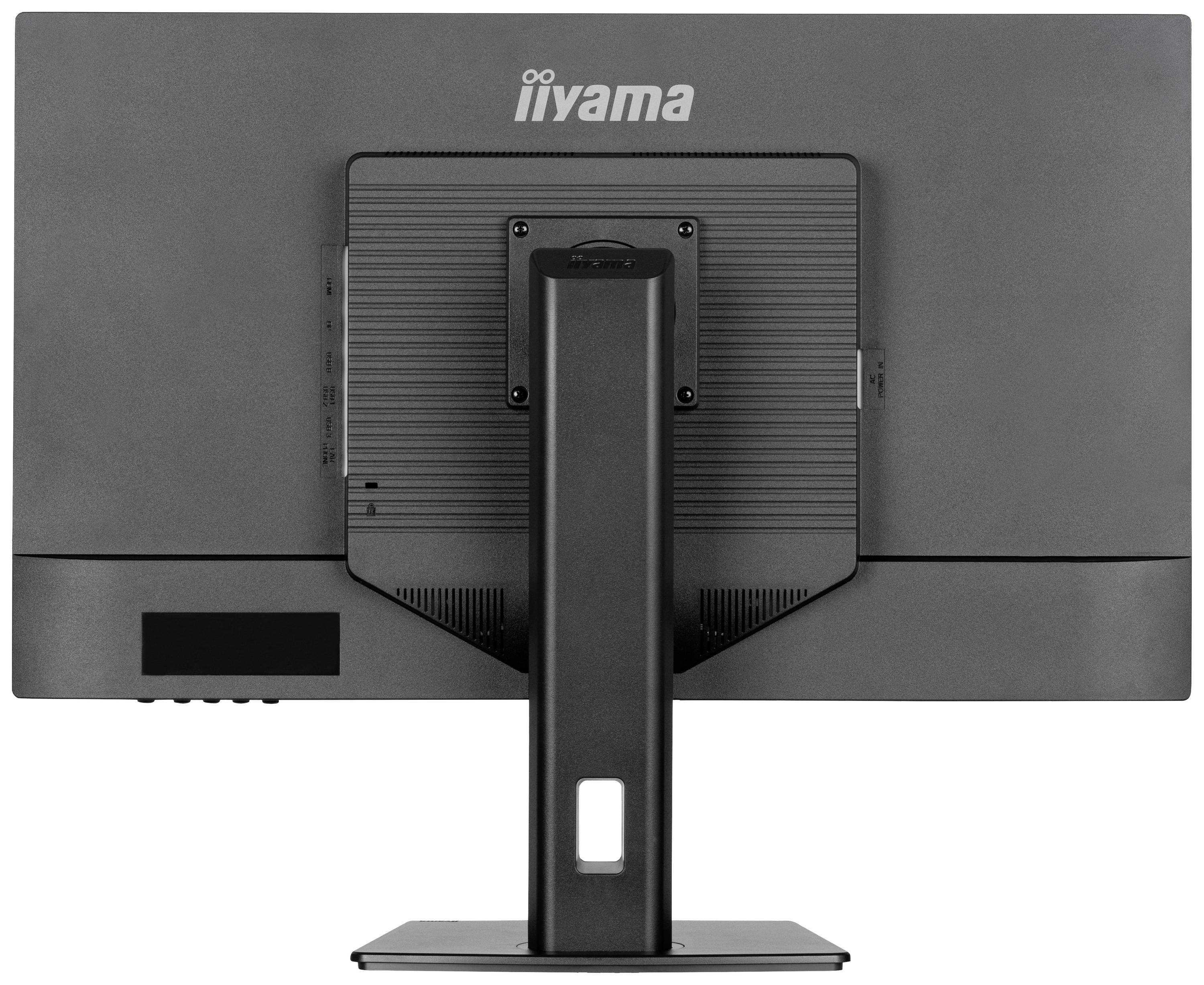 Ein Computerbildschirm mit dem Logo 'iiyama' auf der Rückseite. Der Monitor steht auf einem stabilen Standfuß.