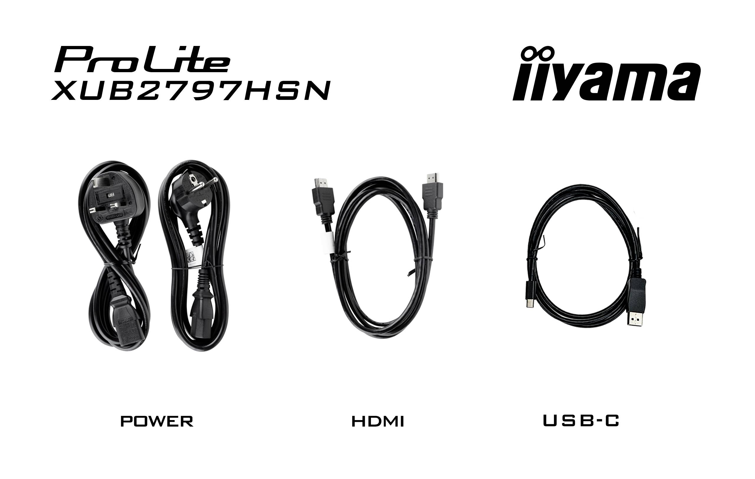 Iiyama ProLite XUB2797HSN-B1 LED-Monitor EEK E (A - G) 68.6 cm (27 Zoll) 1920 x 1080 Pixel 16:9 1 ms HDMI®, DisplayPort, Kopfhörer (3.5 mm Klinke)