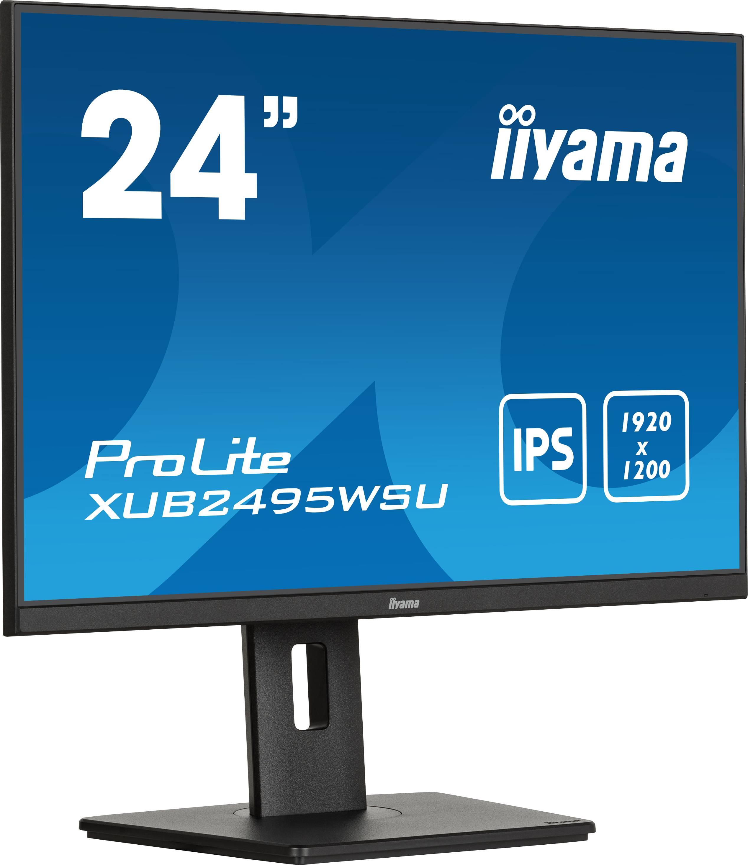 Iiyama ProLite XUB2495WSU-B7 LED-Monitor EEK D (A - G) 61.2 cm (24.1 Zoll) 1920 x 1200 Pixel 16:10 4 ms HDMI®, DisplayPort, Kopfhörer (3.5 mm Klink