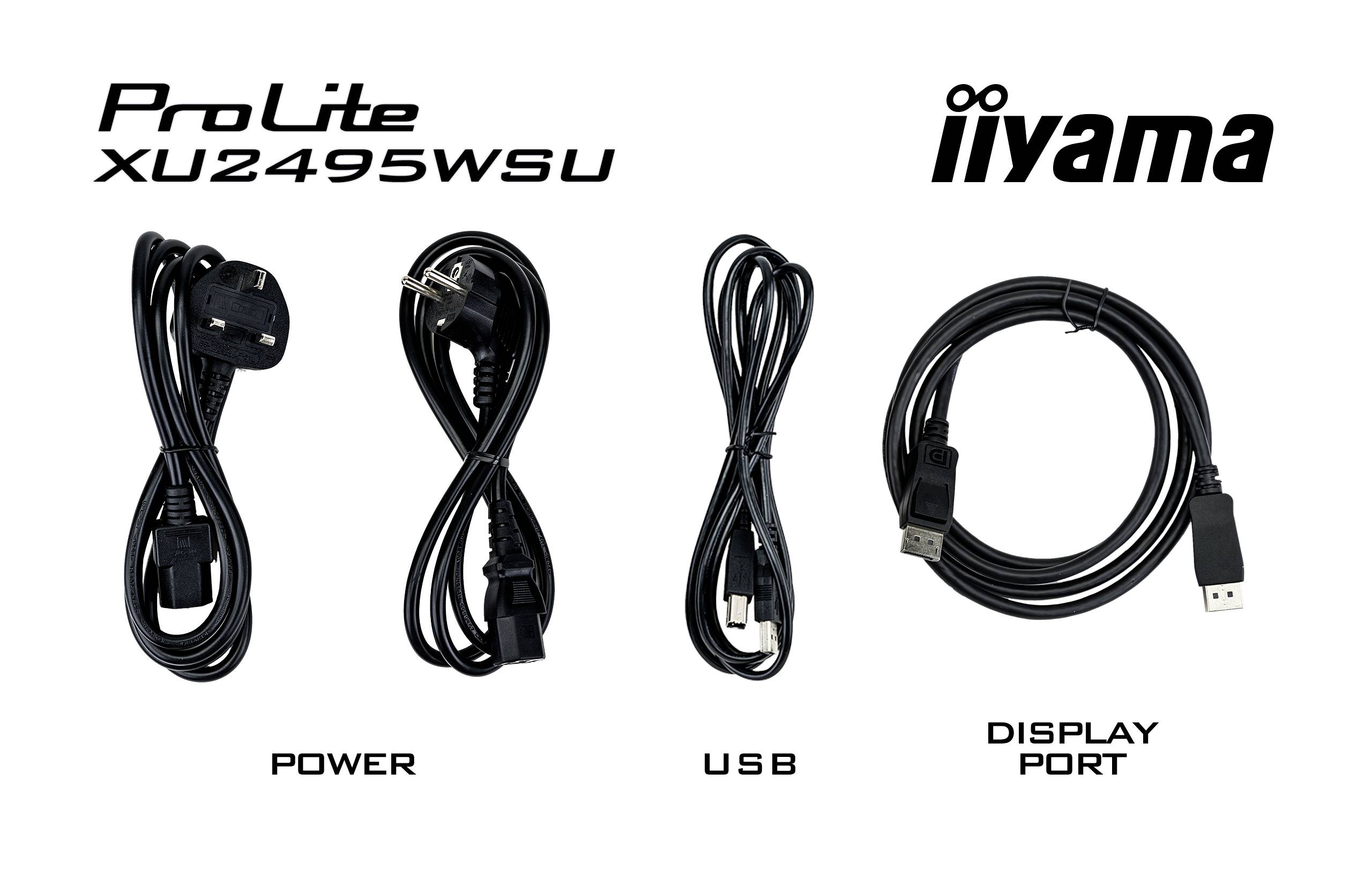 Iiyama ProLite XU2495WSU-B7 LED-Monitor EEK D (A - G) 61.2 cm (24.1 Zoll) 1920 x 1080 Pixel 16:10 4 ms HDMI®, DisplayPort, Kopfhörer (3.5 mm Klinke