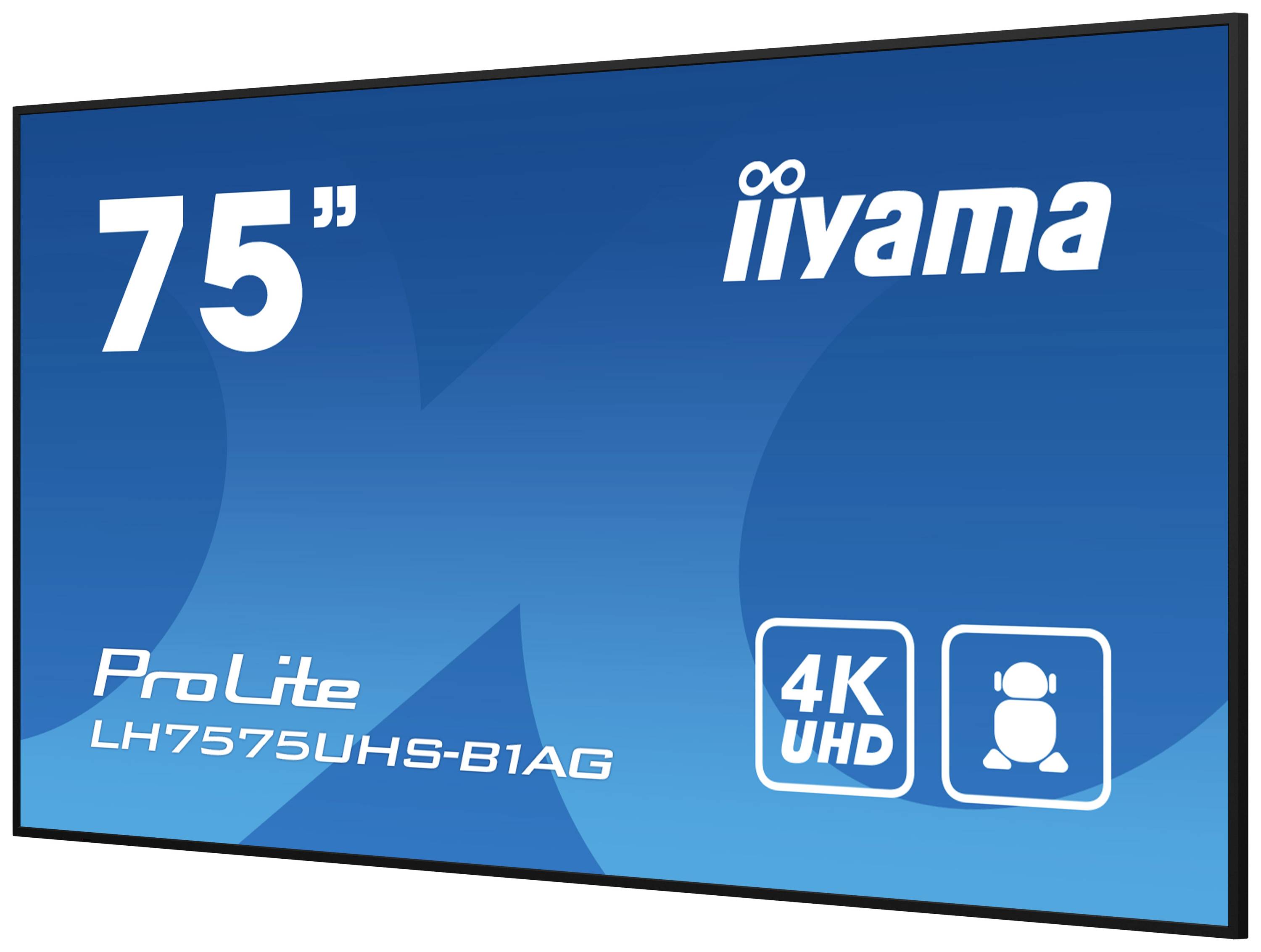Iiyama ProLite LH7575UHS-B1AG Digital Signage Display EEK: G (A - G) 190.5 cm (75 Zoll) 3840 x 2160 Pixel 24/7 Anti-Einbrenn-Funktion, Media