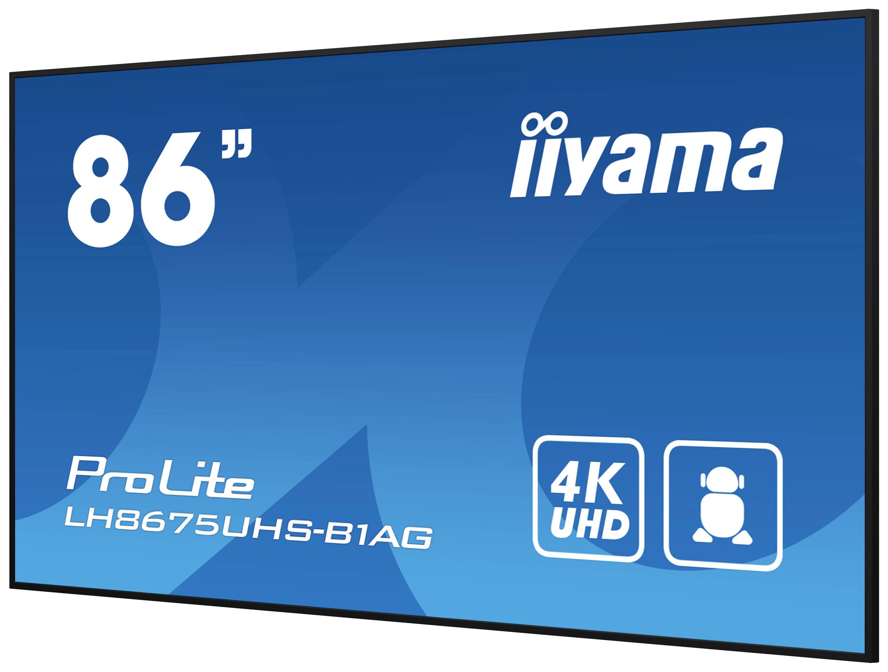 Iiyama ProLite LH8675UHS-B1AG Digital Signage Display EEK: G (A - G) 217.4 cm (85.6 Zoll) 3840 x 2160 Pixel 24/7 Anti-Einbrenn-Funktion, Media