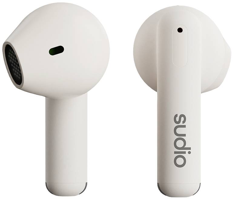 Sudio A1 In Ear Headset Bluetooth® Stereo Weiß Headset, Ladecase, Touch-Steuerung