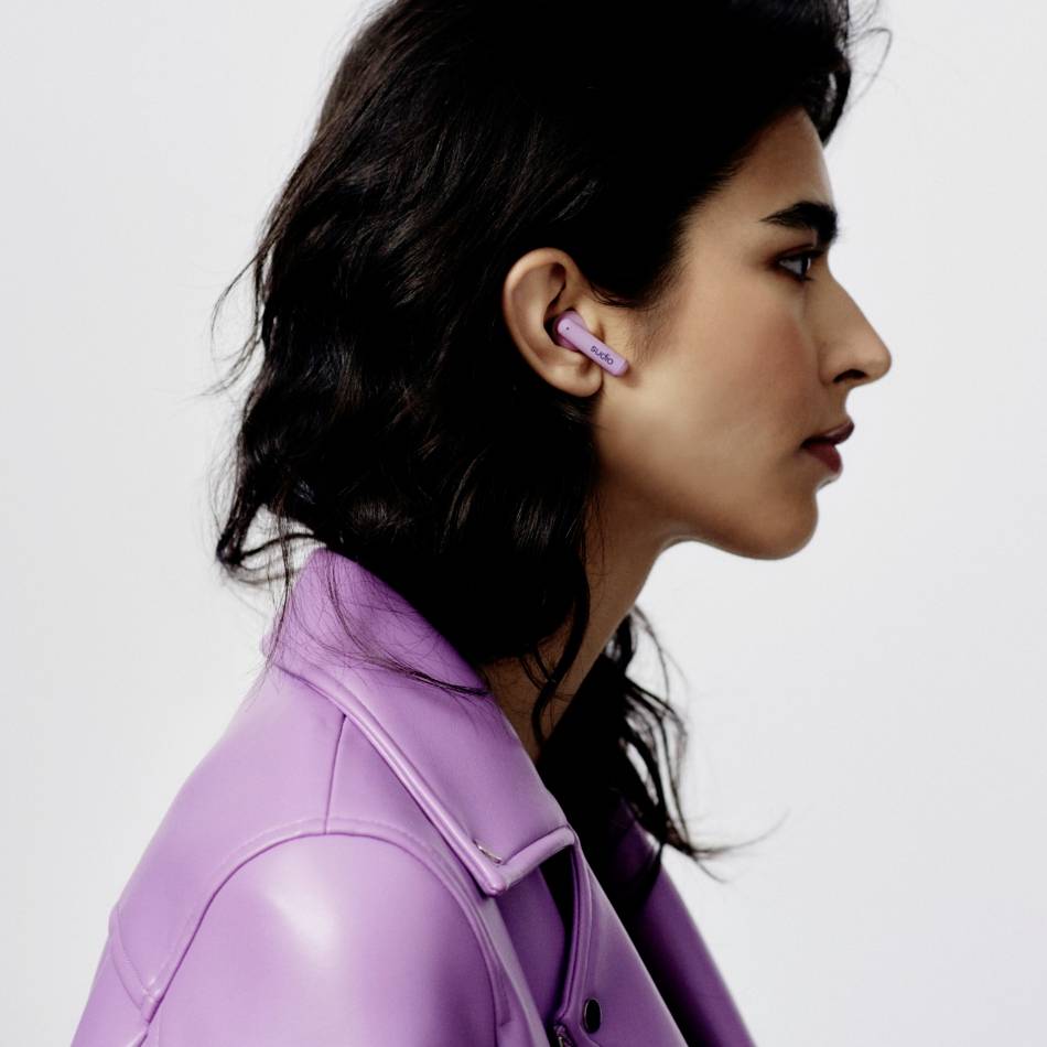 Sudio A1 In Ear Headset Bluetooth® Stereo Lila Headset, Ladecase, Touch-Steuerung