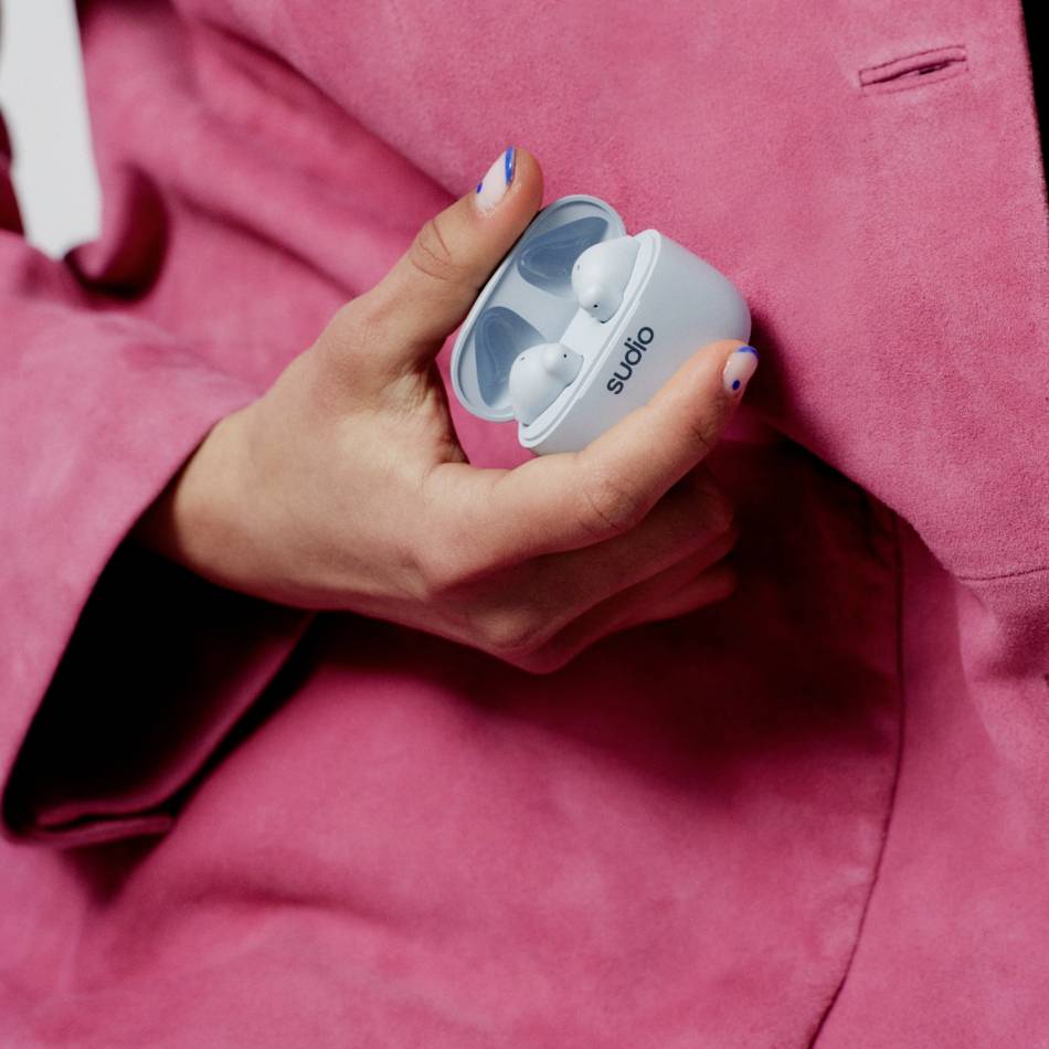 Sudio A1 In Ear Headset Bluetooth® Stereo Blau Headset, Ladecase, Touch-Steuerung