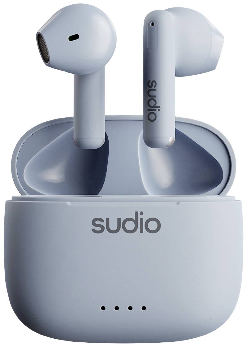 Sudio A1 In Ear Headset Bluetooth® Stereo Blau Headset, Ladecase, Touch-Steuerung