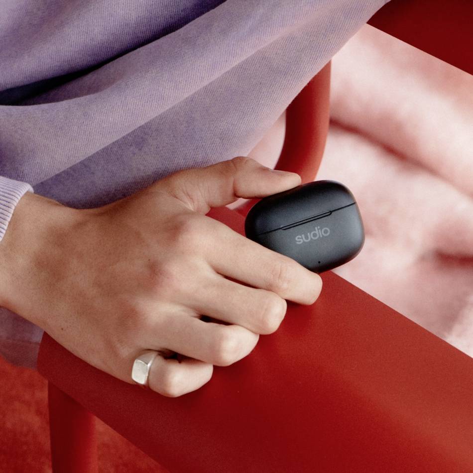 Sudio A1 Pro In Ear Headset Bluetooth® Stereo Schwarz Noise Cancelling Headset, Ladecase, Touch-Steuerung