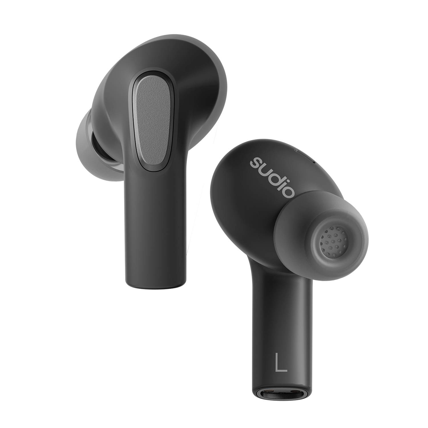 Sudio E3 In Ear Headset Bluetooth® Stereo Schwarz Noise Cancelling Headset, Ladecase, Touch-Steuerung