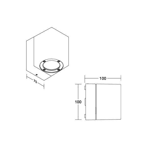Brumberg 65231103 65231103 LED-Wandleuchte LED Grau