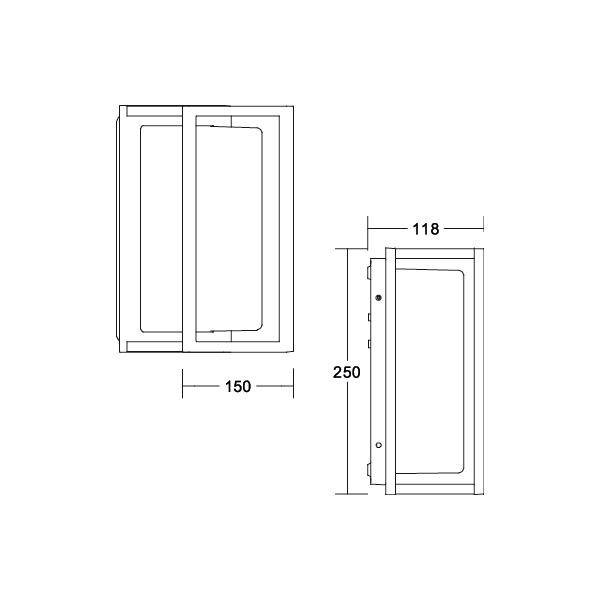 Brumberg 65162103 65162103 LED-Wandleuchte LED Grau