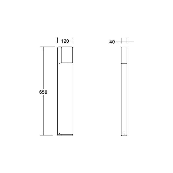 Brumberg 65222103 65222103 LED-Pollerleuchte LED ohne