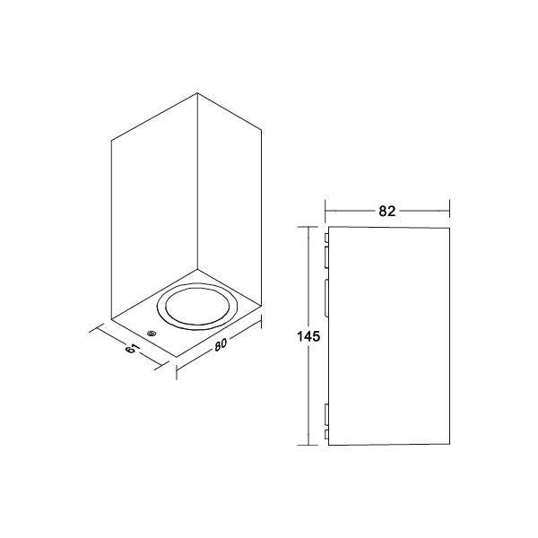Brumberg 65233103 65233103 LED-Wandleuchte LED Grau