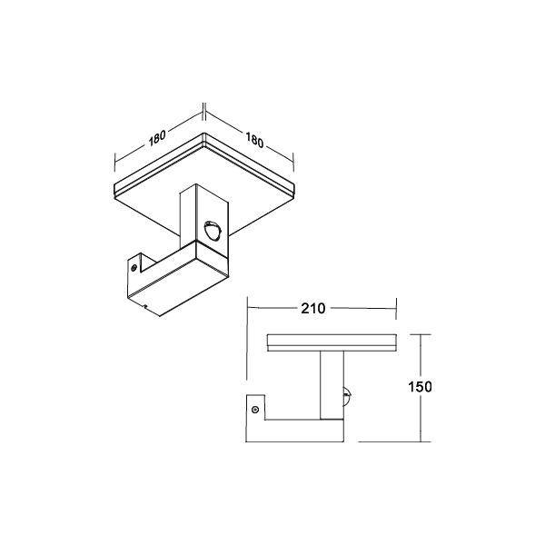 Brumberg 65081103 65081103 LED-Wandleuchte LED Grau