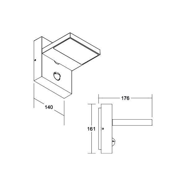Brumberg 65131103 65131103 LED-Wandleuchte LED Grau