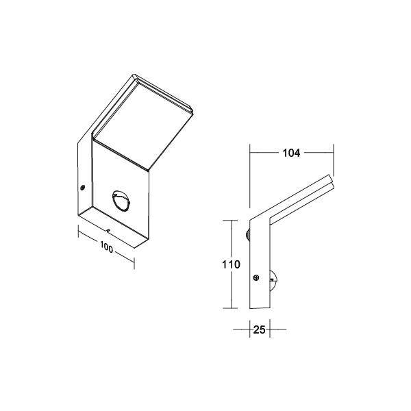Brumberg 65121103 65121103 LED-Wandleuchte LED Grau