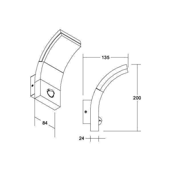 Brumberg 65111103 65111103 LED-Wandleuchte LED Grau