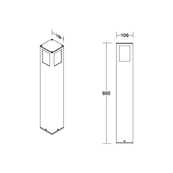 Brumberg 65192103 65192103 LED-Pollerleuchte LED ohne