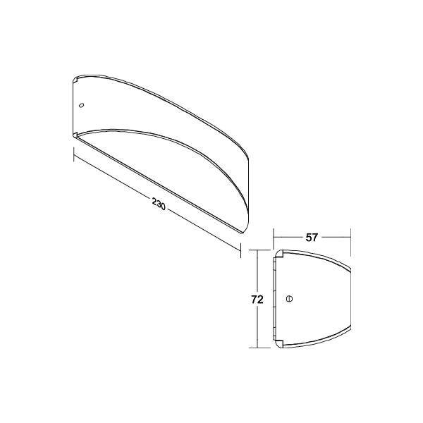 Brumberg 65061103 65061103 LED-Wandleuchte LED Grau