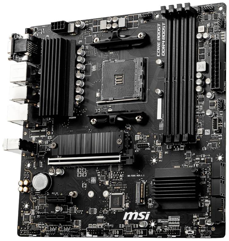 MSI B550M PRO-VDH Mainboard Sockel (PC) AMD® AM4 Formfaktor (Details) Micro-ATX Mainboard-Chipsatz AMD® B550