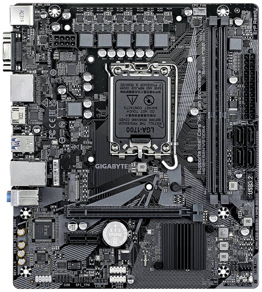 Gigabyte GA-H610M S2H Mainboard Sockel (PC) Intel® LGA 1700 Formfaktor (Details) Micro-ATX Mainboard-Chipsatz Intel® H610 Express