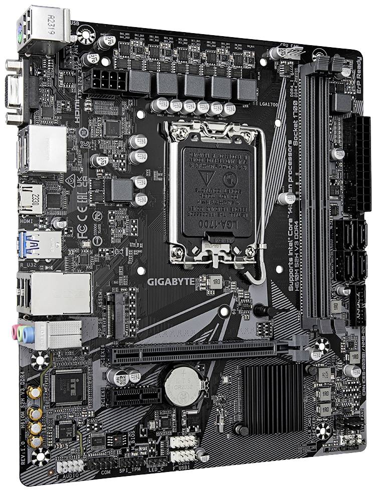 Gigabyte GA-H610M S2H Mainboard Sockel (PC) Intel® LGA 1700 Formfaktor (Details) Micro-ATX Mainboard-Chipsatz Intel® H610 Express