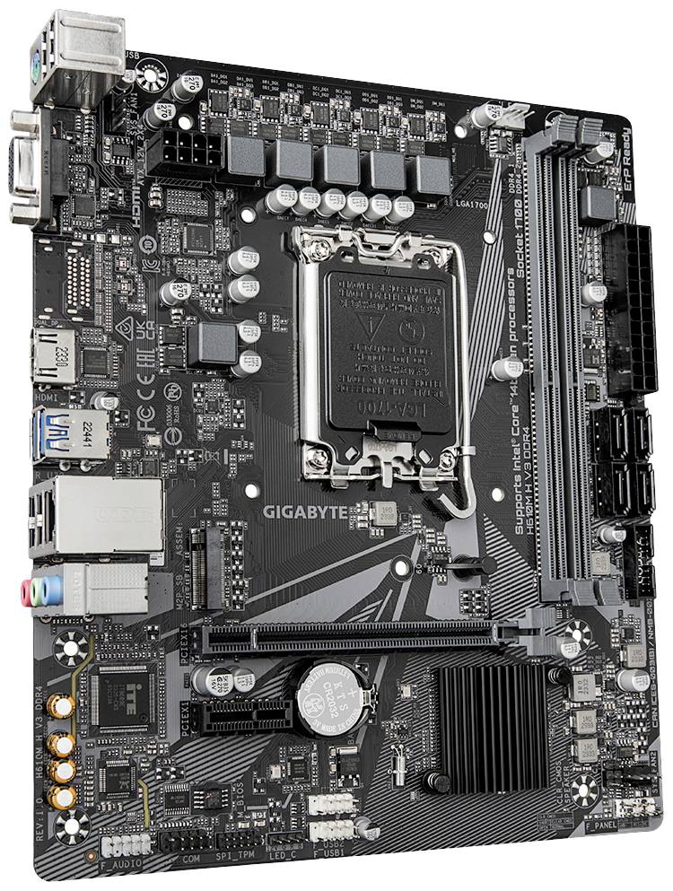 Gigabyte GA-H610M H V3 Mainboard Sockel (PC) Intel® LGA 1700 Formfaktor (Details) Micro-ATX Mainboard-Chipsatz Intel® H610 Express