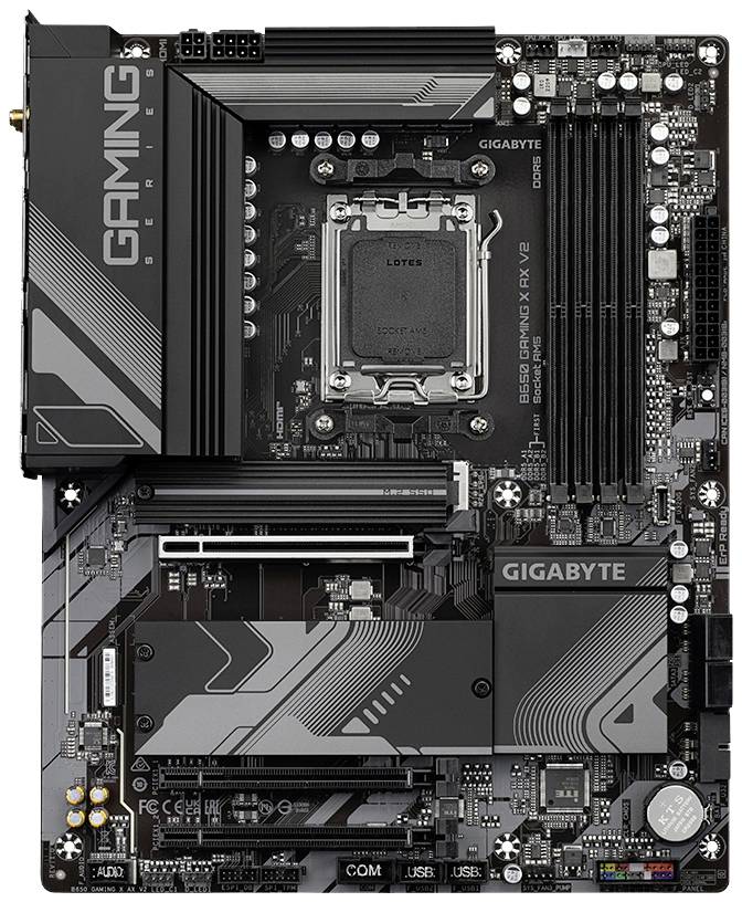 Gigabyte GA-B650 Gaming X AX V2 Mainboard Sockel (PC) AMD® AM5 Formfaktor (Details) ATX Mainboard-Chipsatz AMD® B650