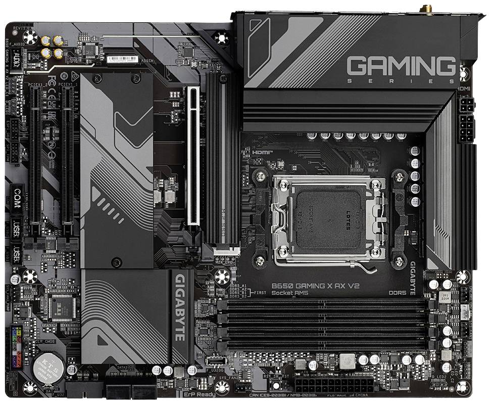 Gigabyte GA-B650 Gaming X AX V2 Mainboard Sockel (PC) AMD® AM5 Formfaktor (Details) ATX Mainboard-Chipsatz AMD® B650