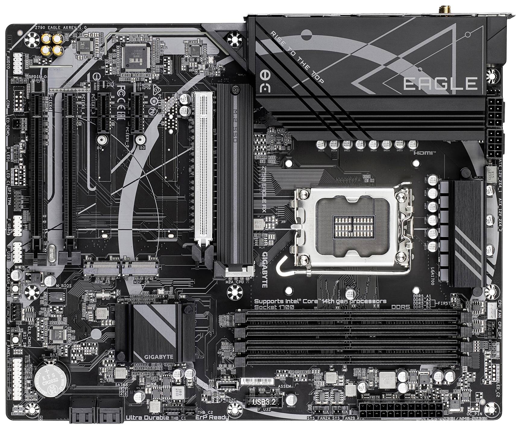 Gigabyte GA-Z790 EAGLE AX Mainboard Sockel (PC) Intel® LGA 1700 Formfaktor (Details) ATX Mainboard-Chipsatz Intel® Z790 Express