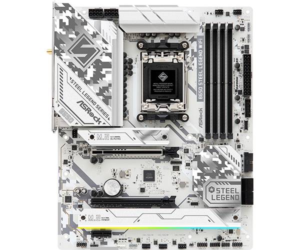 ASRock B650 Steel Legend WIFI Mainboard Sockel (PC) AMD® AM5 Formfaktor (Details) ATX Mainboard-Chipsatz AMD® B650