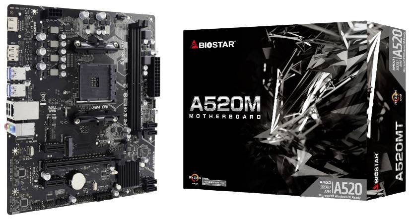 BioStar A520MT Mainboard Sockel (PC) AMD® AM4 Formfaktor (Details) Micro-ATX Mainboard-Chipsatz AMD® A520