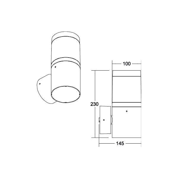 Brumberg 10039183 10039183 LED-Wandleuchte LED Schwarz