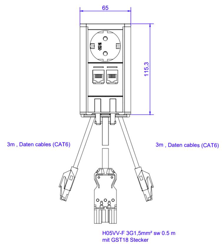 Bachmann 9280040 Steckdosenturm Aluminium