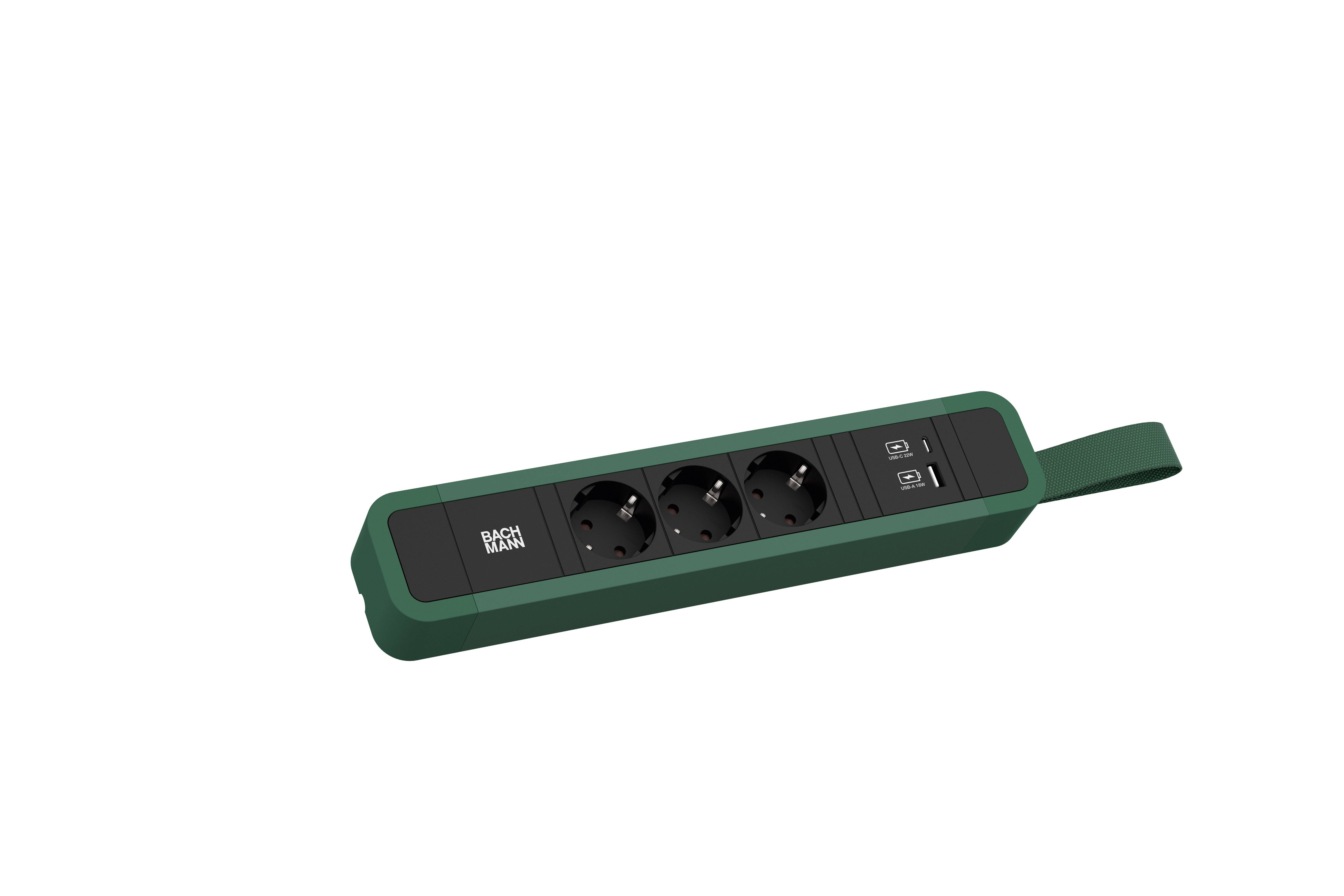 Bachmann 350217 Steckdosenleiste Grün 1St.