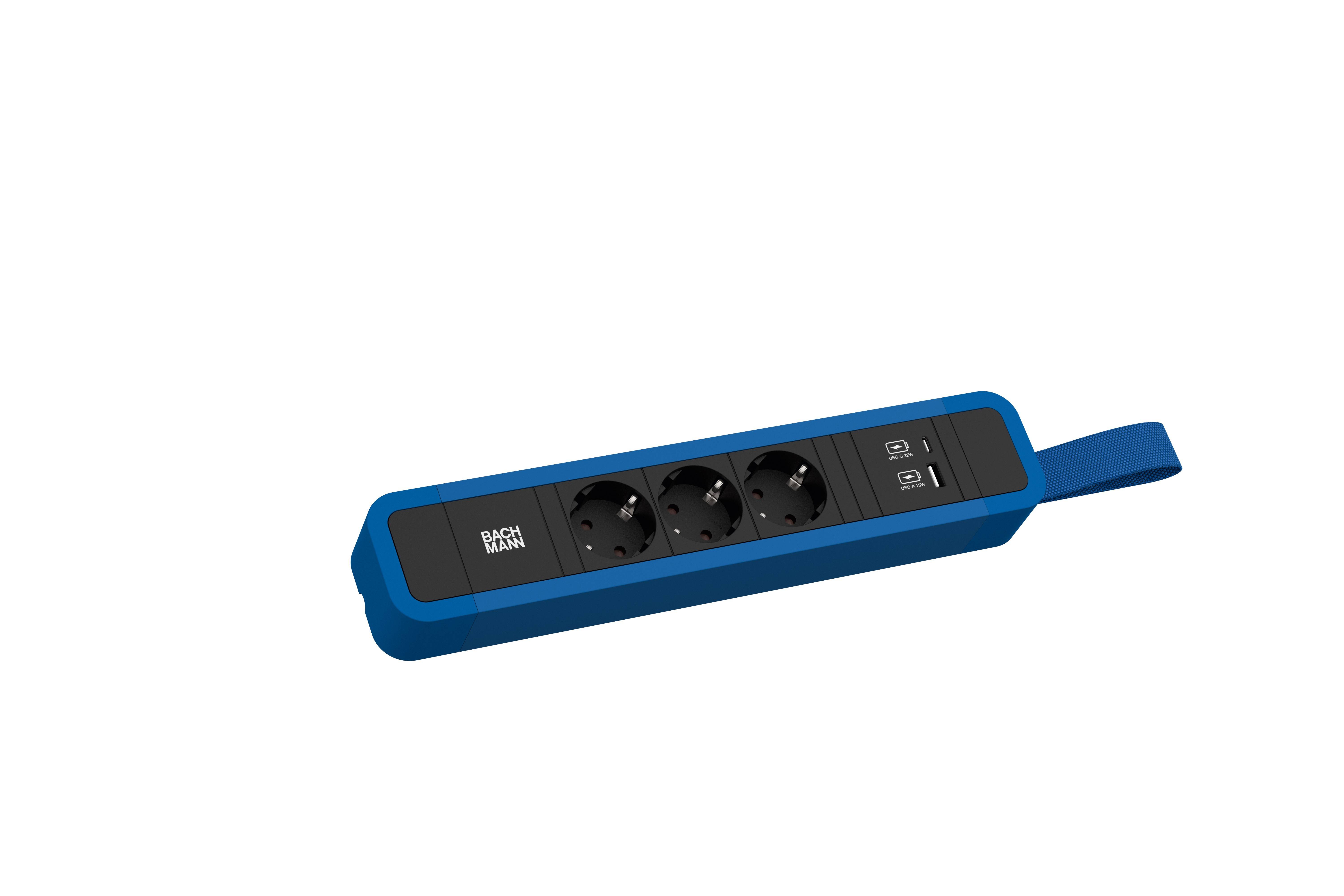 Bachmann 350317 Steckdosenleiste Blau 1St.