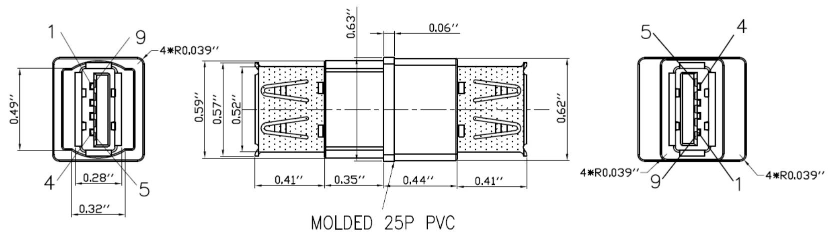 BACHMANN USB A/A 3.0 Keystone Modul weiss