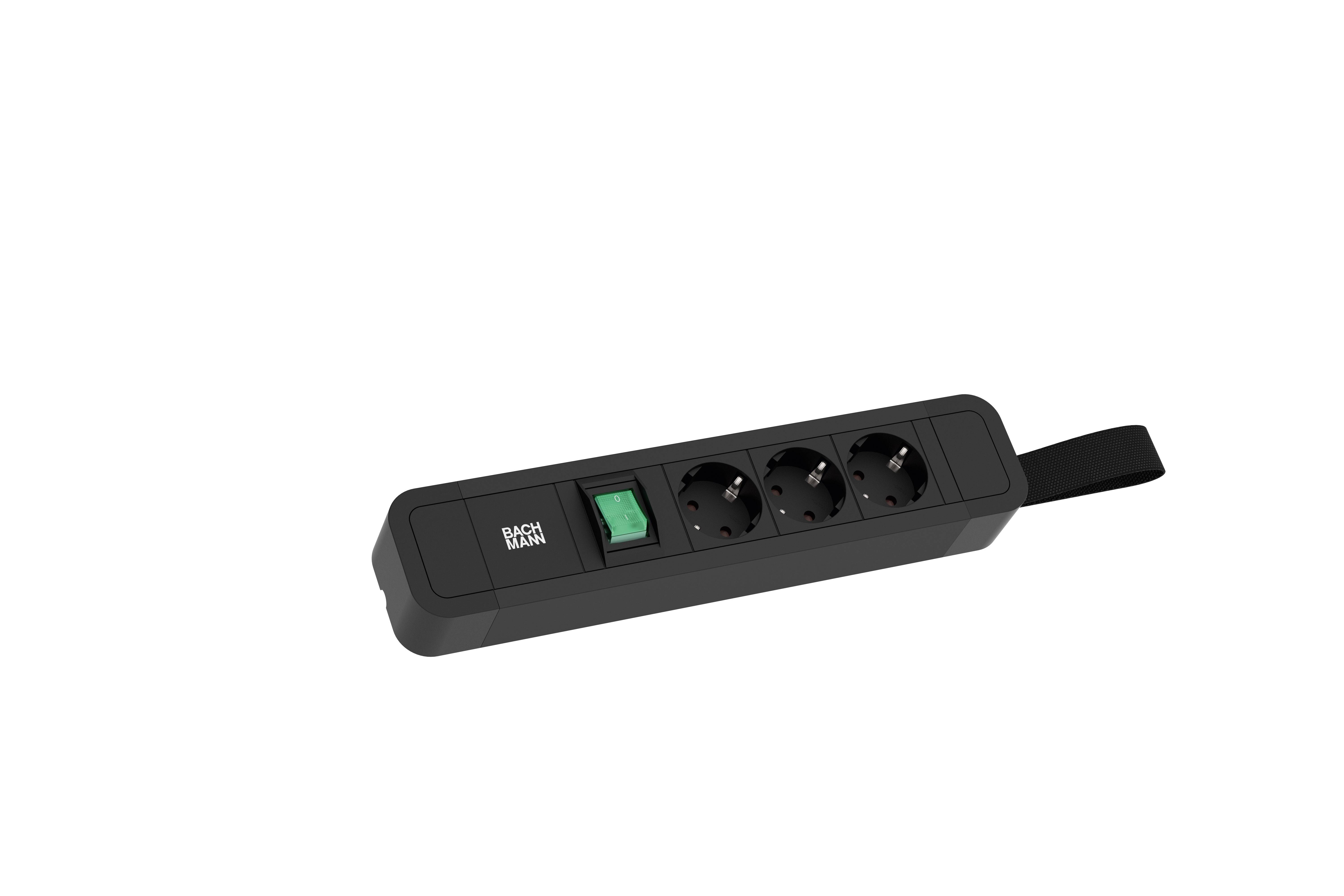 Bachmann 350015 Steckdosenleiste Schwarz 1St.