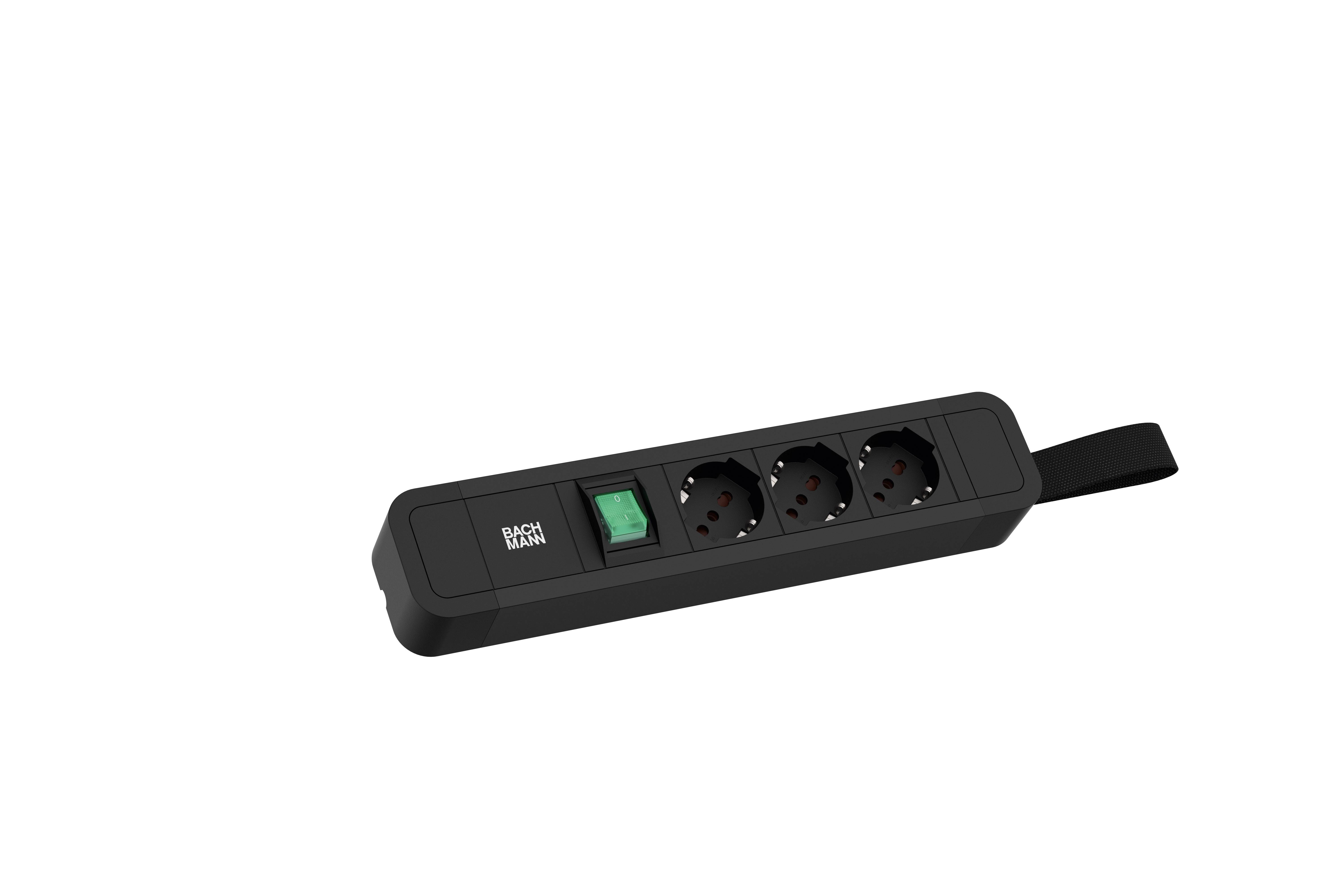 Bachmann 350087 Steckdosenleiste Schwarz 1St.