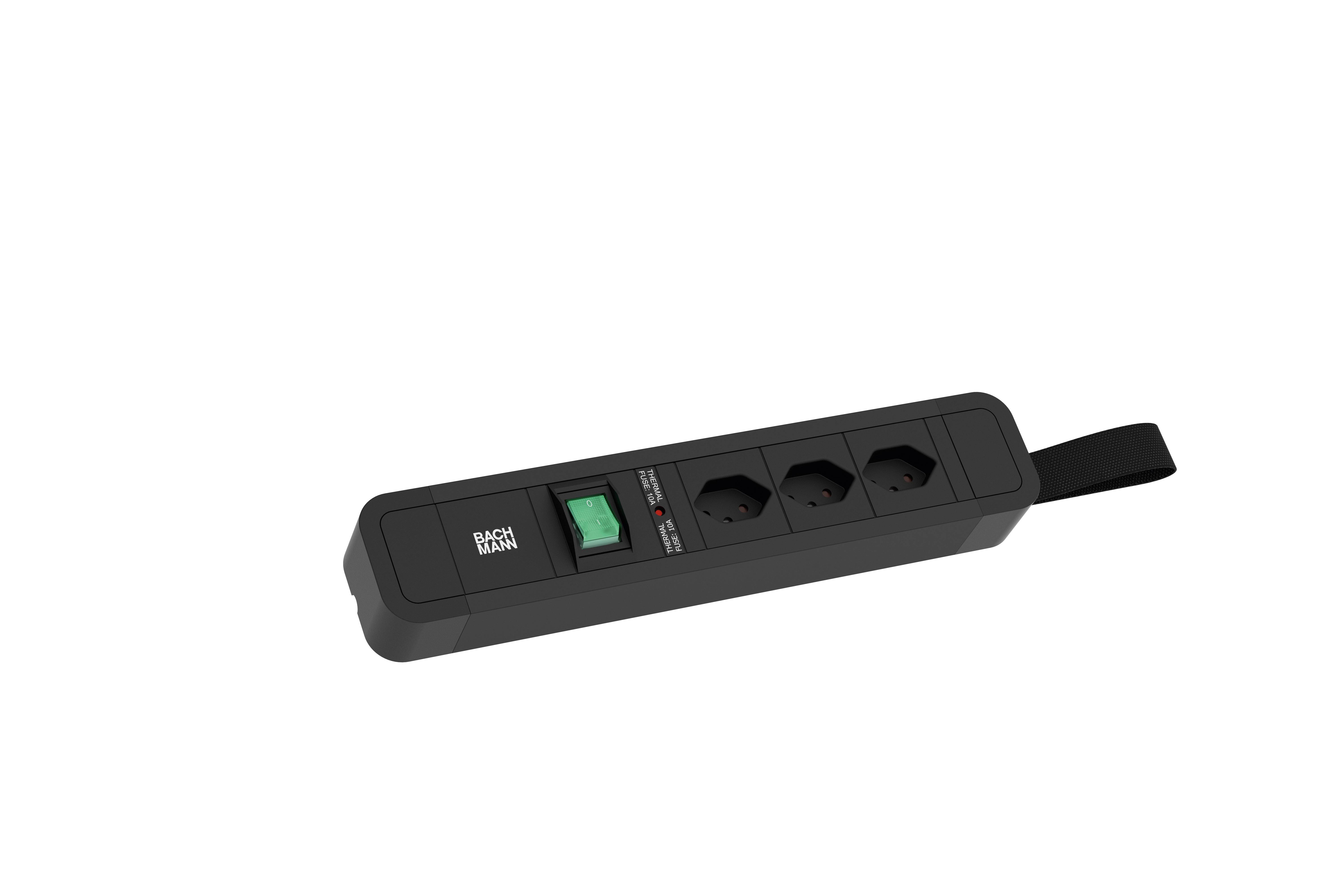 Bachmann 350077 Steckdosenleiste Schwarz 1St.