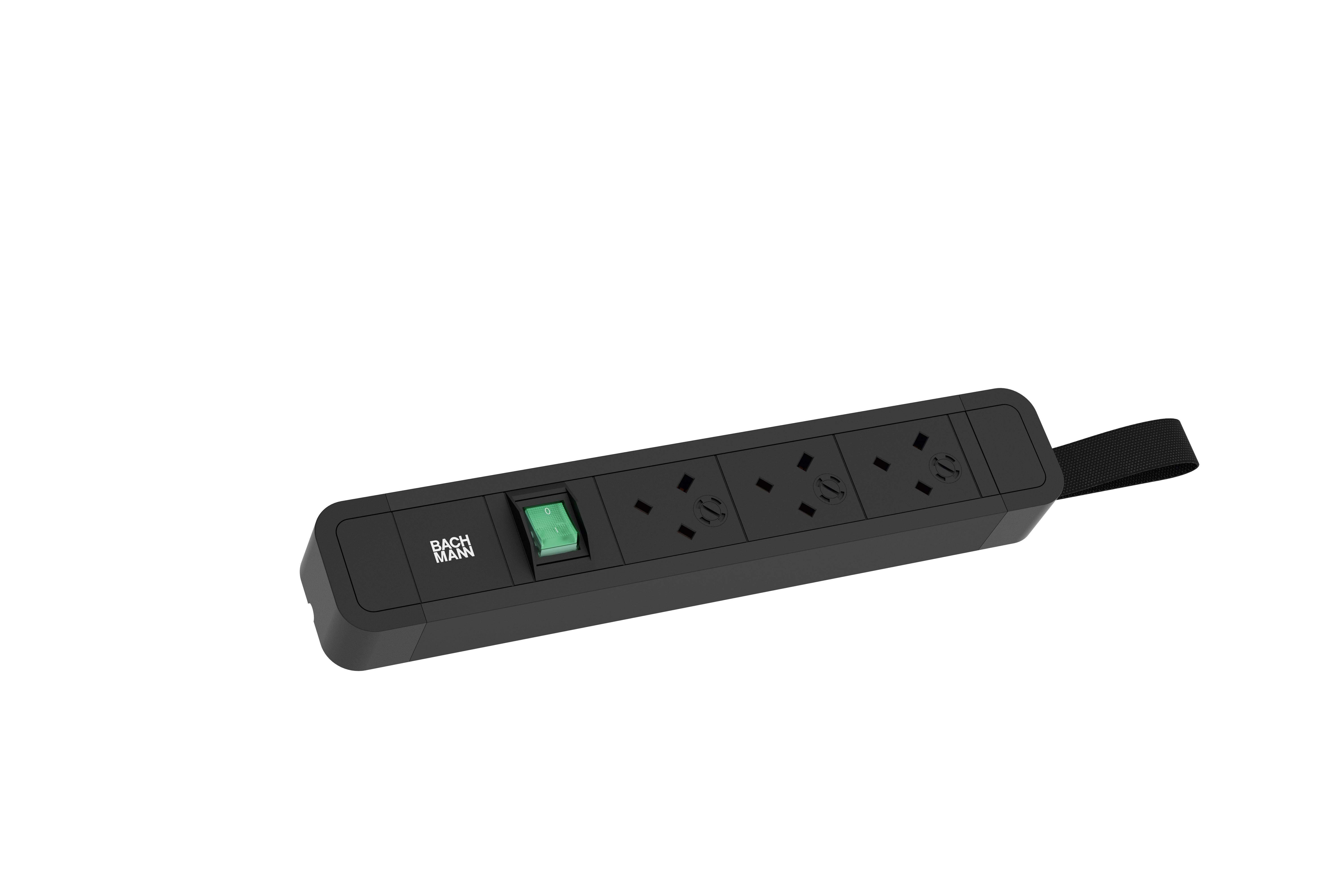 Bachmann 350037 Steckdosenleiste Schwarz 1St.