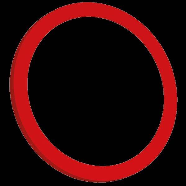Ein roter Kreis auf schwarzem Hintergrund.