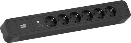 Bachmann 350022 Steckdosenleiste Schwarz 1St.