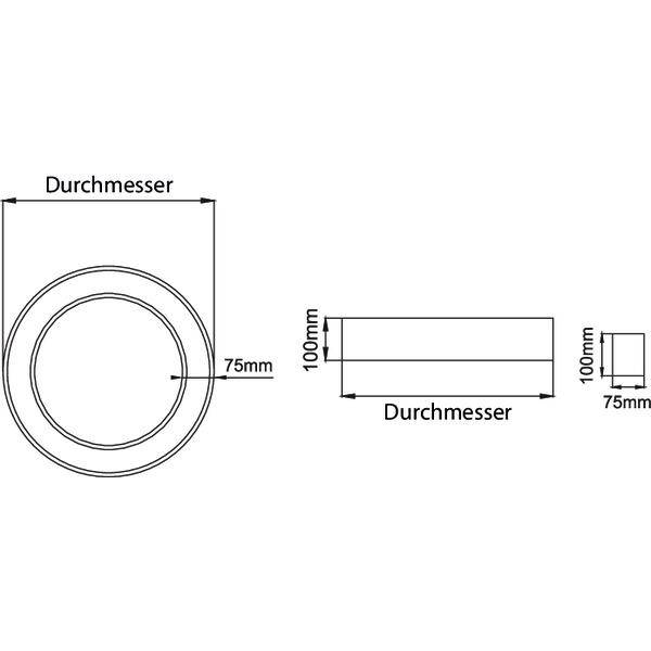 Brumberg 13664164 13664164 LED-Deckenleuchte LED 113W Silber