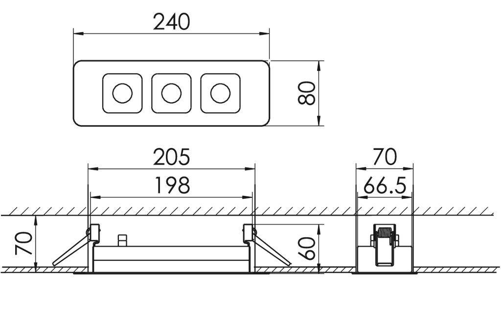 RIDI SPG0330215AQ SPG0330215AQ LED-Einbauleuchte LED 11W Schwarz