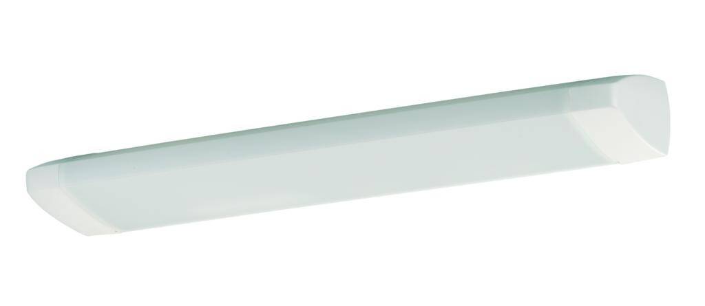 Ein schlichtes, rechteckiges LED-Deckenlicht mit weißer Abdeckung, geeignet für moderne Innenräume, ohne sichtbare Details oder Dekorationen.
