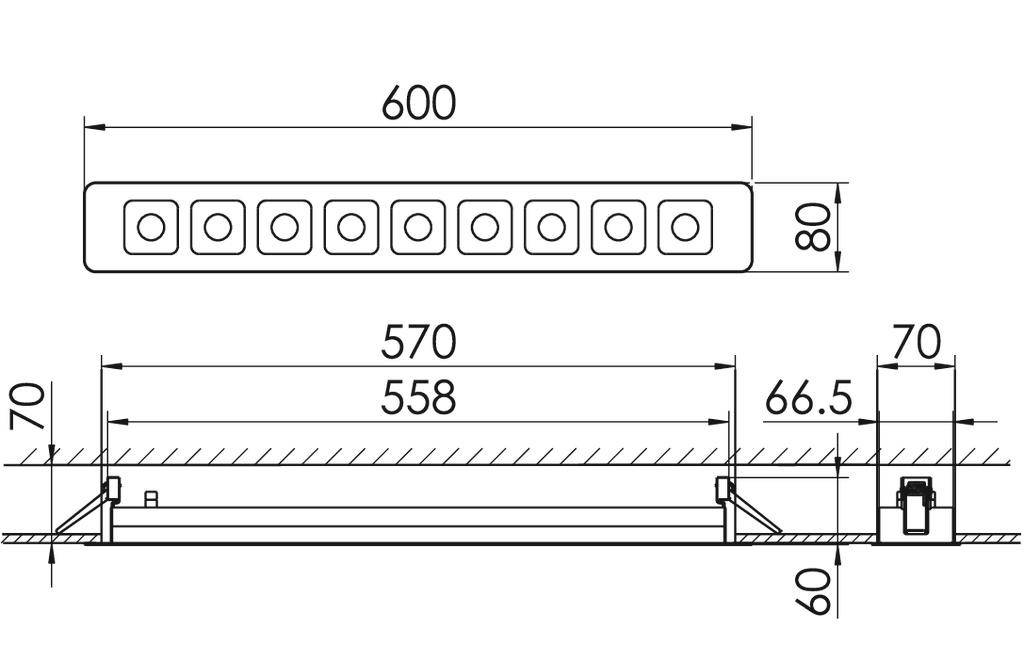RIDI SPG0330221AQ SPG0330221AQ LED-Einbauleuchte LED 31W Schwarz