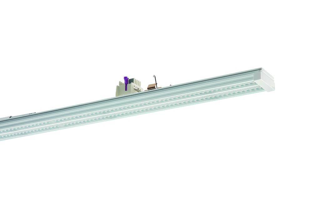 LED-Leuchte in länglicher Form, geeignet für Deckenmontage. Die Leuchte ist stromsparend und für großflächige Ausleuchtung konzipiert.