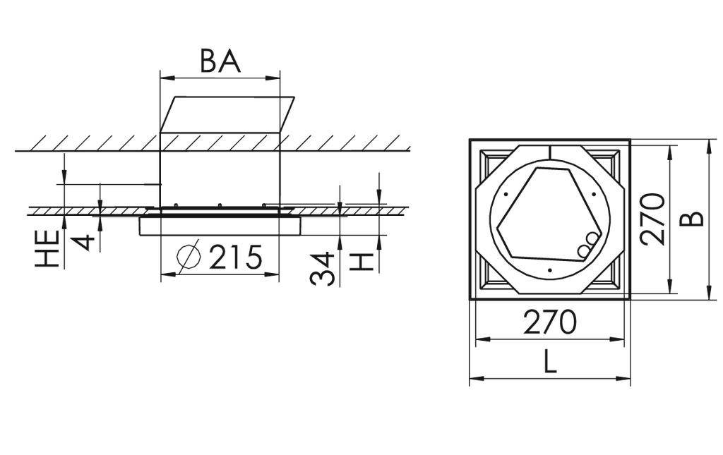 RIDI SPG0830018AH SPG0830018AH LED-Einbauleuchte LED 26W Weiß